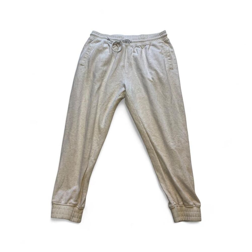 Nova Sport Joggers Womens 1X Plus Size Heather Grey Fleece Lined Sweatpants